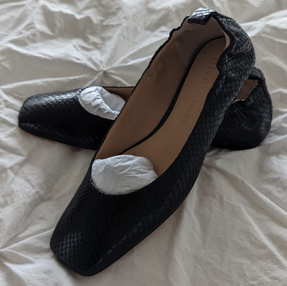 NWT Veronica Beard Alison Snake Print Ballerina Flats - Picture 3 of 7